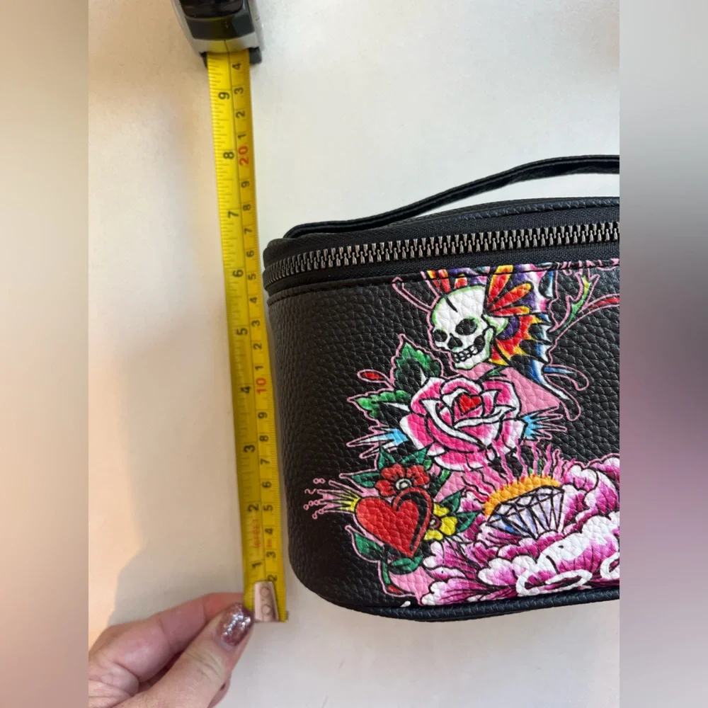 Ed Hardy Cosmetic Makeup Bag 4 Piece Set